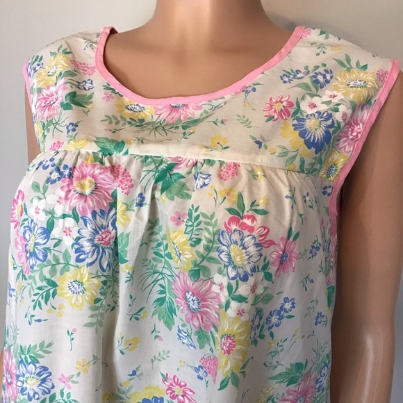 NWOT Kandy’s Cover Ups Floral Sleeveless Dressing Nightgown Loungewear Size L - Picture 3 of 7